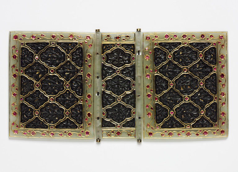 mughalshit:
“ Book Cover
Mughal, 18th century
nephrite jade, gold, rubies, emeralds
”