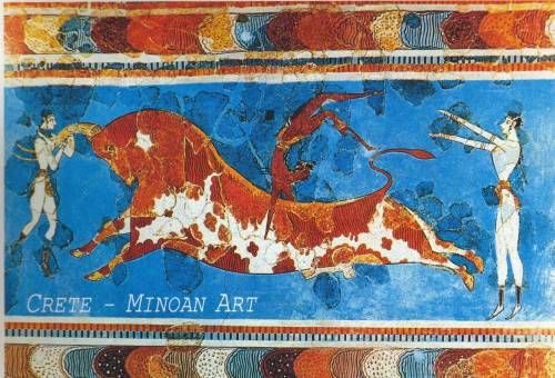 wednesdaythursdayfridayme:
“ medievalpoc:
“  le-jardine-dueden submitted to medievalpoc:      “ So my Early Greek Art professor came up with a horrible bullshit excuse. There was a painting called the bull jumpers that was from the Minoans. It shows...