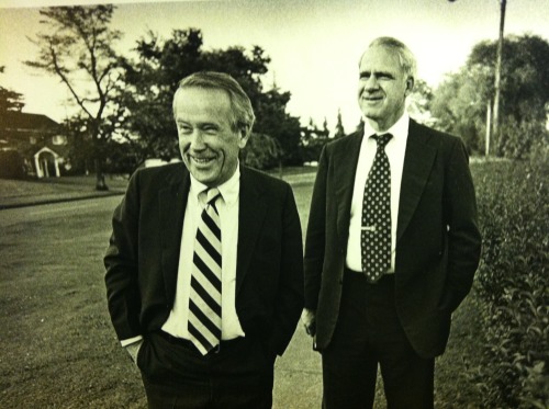 Senator Henry Scoop Jackson and James R. Schlesinger during The Energy War. (Photo Credit: Rich Frishman).
“When there was no possibility of Chris and I getting access to the newly formed Energy Department or the Senate cloak room with its speaker...