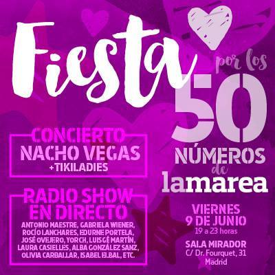 Mañana se celebra la Fiesta del amor: 50 números de La Marea, y va a ser un gustazo estar por allí y compartir un poco de poesía, dentro de esta programación con tan buena pinta. Porque amamos la poesía, y porque al amor le hacen falta palabras para...