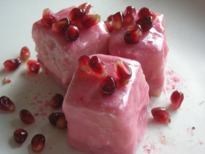 Pomegranate petit fours