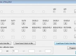 Fuse and lockbits programming dialog