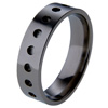 Black Titanium Ring - Dots