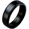 Black Titanium Ring - Flat Classic Rounded Edge