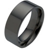 Black Titanium Ring - Flat Classic