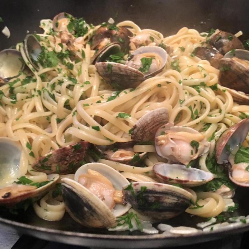 Linguine with clams.