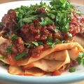 Homemade pappardelle with pig cheek ragu.