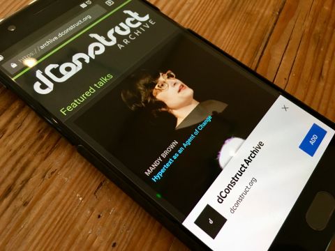 The dConstruct Audio Archive is now a Progressive Web App