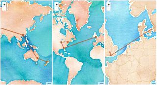 Had some fun at Indie Web Camp Brighton on the weekend messing around with @Stamen’s lovely watercolour map tiles. (I was trying to create Indiana Jones style travel maps for my site …a different kind of Indy web.)