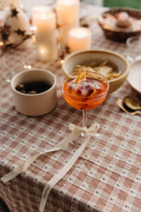 festive holiday cocktail ice cubes