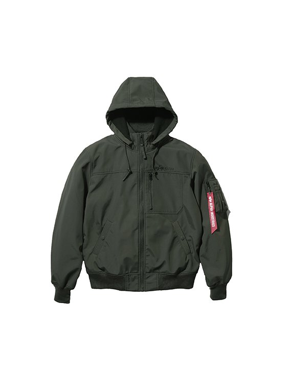 HOODED RIB JACKET FLEECE BONDING