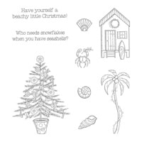 Beachy Little Christmas Clear-Mount Stamp Set