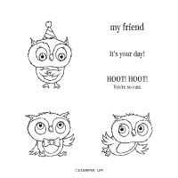 Adorable Owls Cling Stamp Set (English)