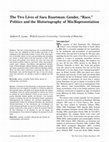 Research paper thumbnail of The Two Lives of Sara Baartman: Gender, “Race,” Politics and the Historiography of Mis/Representation