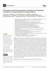 Research paper thumbnail of Correlation of Soil Characteristics and Citrus Leaf Nutrients Contents in Current Scenario of Layyah District