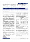 Research paper thumbnail of Focus on Radiology Medical Education: Teaching Preferences Among Radiologists and Residents in Private and Public Radiology Departments in Pakistan