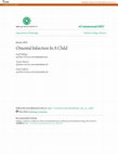 Research paper thumbnail of Omental Infarction In A Child