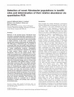 Research paper thumbnail of Detection of novel Fibrobacter populations in landfill sites and determination of their relative abundance via quantitative PCR.