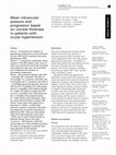 Research paper thumbnail of Mean intraocular pressure and progression based on corneal thickness in patients with ocular hypertension