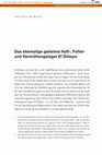 Research paper thumbnail of Das ehemalige geheime Haft-, Folter- und Vernichtungslager El Olimpo