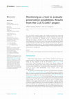 Research paper thumbnail of Monitoring as a tool to evaluate preservation possibilities. Results from the CULTCOAST project