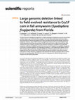 Research paper thumbnail of Large Genomic Deletion Linked To Field-Evolved Resistance To Cry1F Corn In Fall Armyworm (Spodoptera Frugiperda) From Florida