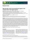 Research paper thumbnail of DNA barcodes reveal microevolutionary signals in fire response trait in two legume genera