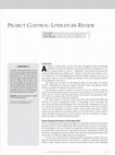 Research paper thumbnail of Project Control: Literature Review