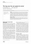 Research paper thumbnail of The long case: the case against its revival: Commentary on . . . The long case