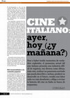 Research paper thumbnail of Cine italiano: ayer, hoy (¿y mañana?)