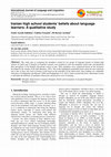 Research paper thumbnail of Iranian High School Students’ Beliefs about Language Learners: A Qualitative Study