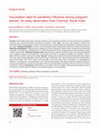 Research paper thumbnail of Vaccination rates for pandemic influenza among pregnant women: An early observation from Chennai, South India