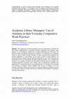 Research paper thumbnail of Academic library managers’ use of artefacts in their everyday cooperative work practices