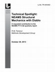 Research paper thumbnail of Technical Spotlight: NEAMS Structural Mechanics with Diablo