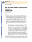 Research paper thumbnail of Gender, Self-Perception, and Academic Problems in High School