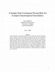 Research paper thumbnail of A simple state-contingent pricing rule for complex intertemporal externalities