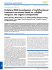 Research paper thumbnail of Unilateral NMR investigation of multifunctional treatments on stones based on colloidal inorganic and organic nanoparticles