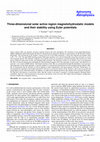 Research paper thumbnail of Three-dimensional solar active region magnetohydrostatic models and their stability using Euler potentials