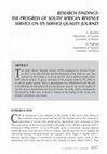 Research paper thumbnail of Research findings: the progress of South African Revenue Service on its service quality journey