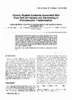 Research paper thumbnail of Chronic myeloid leukemia associated with pure red cell aplasia and terminating in promyelocytic transformation