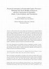 Research paper thumbnail of Practical Astronomy in Fourteenth-Century Provence: Immanuel ben Jacob Bonfils of Tarascon and the Construction of Astrolabes (Study, Critical Edition, and Translation)