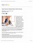 Research paper thumbnail of Higher Education's Bullying Problem Is Bad for Business" -HigherEdJobs