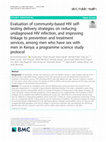 Research paper thumbnail of Evaluation of community-based HIV self-testing delivery strategies on reducing undiagnosed HIV infection, and improving linkage to prevention and treatment services, among men who have sex with men in Kenya: a programme science study protocol