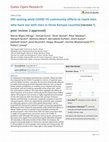 Research paper thumbnail of HIV testing amid COVID-19: community efforts to reach men who have sex with men in three Kenyan counties