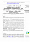 Research paper thumbnail of A bibliometric study of collaborative research productivity among library and information science academicians in Pakistan 1975-2021