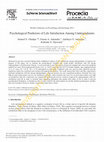 Research paper thumbnail of Psychological Predictors of Life Satisfaction among Undergraduates