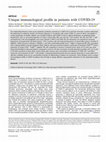 Research paper thumbnail of Unique Immunological Profile In Patients With COVID-19