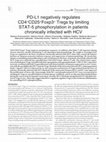 Research paper thumbnail of PD-L1 negatively regulates CD4+CD25+Foxp3+ Tregs by limiting STAT-5 phosphorylation in patients chronically infected with HCV