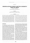 Research paper thumbnail of Helminths and heavy metals in soils from a dumpsite in Ibadan city, Nigeria