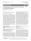 Research paper thumbnail of Proceedings of the 4th World Conference on Research Integrity